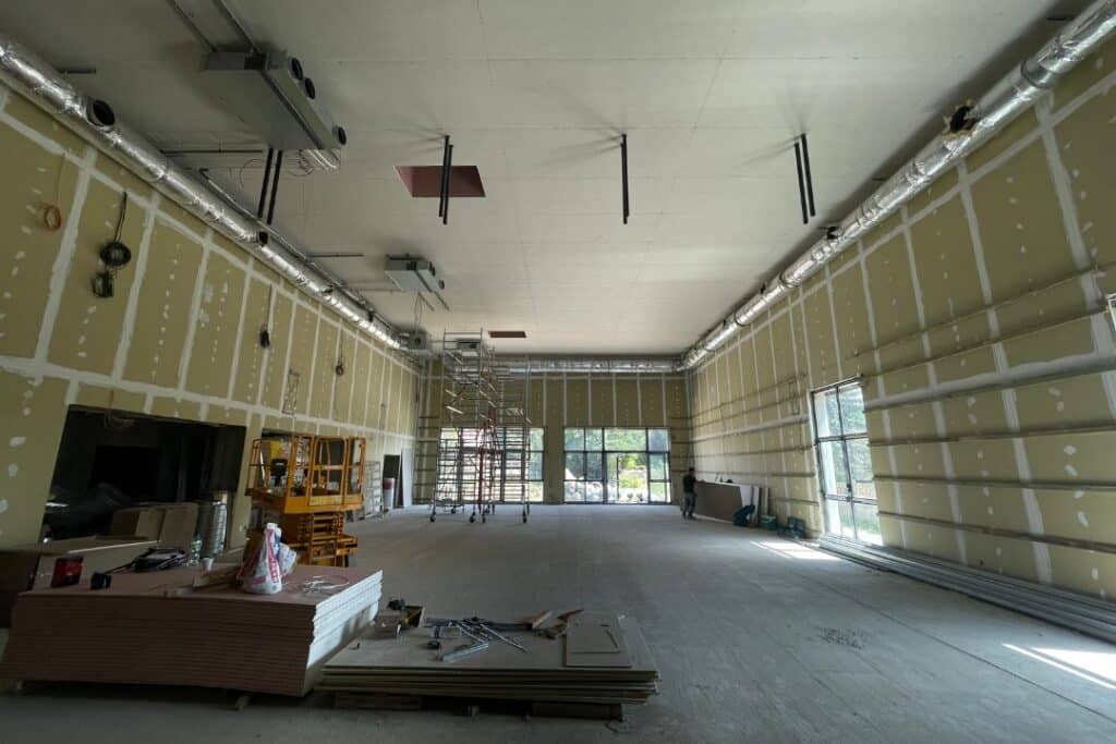 platrerie chantier grande salle aaamenagement